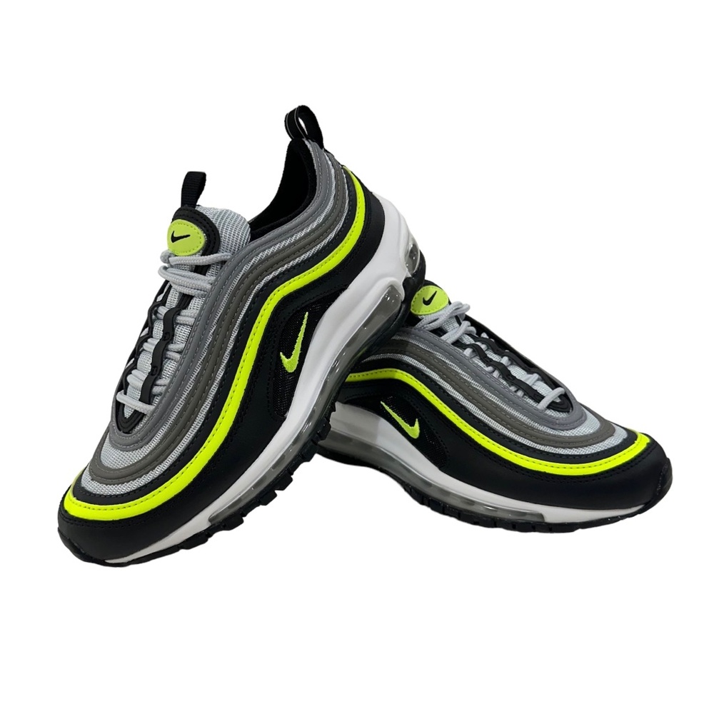 Nike Air Max 97 Retro Platinum Black Volt Green Size 4Y Big Kids GS 921522-030